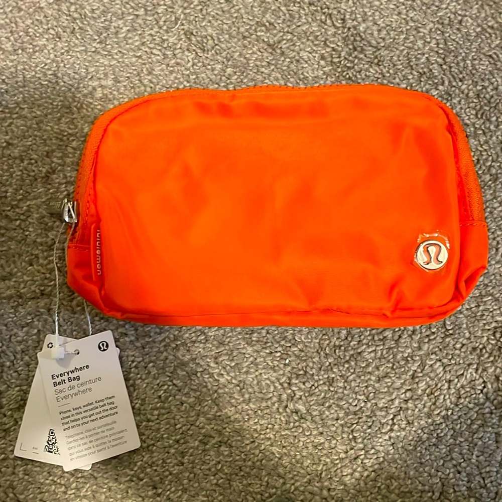Brand new with tags orange lululemon belt bag
